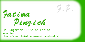 fatima pinzich business card